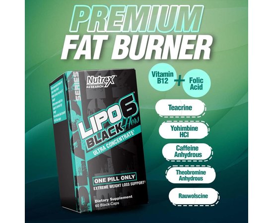Nutrex Lipo-6 Black Hers Ultra Concentrate 60 caps, image , зображення 5