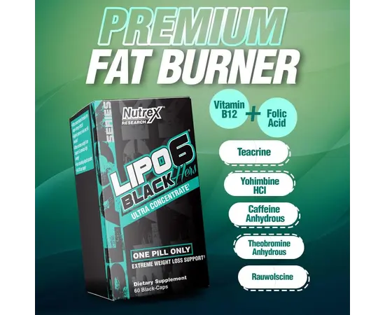 Nutrex Lipo-6 Black Hers Ultra Concentrate 60 caps, image , зображення 5