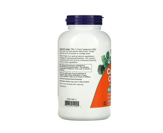 NOW Calcium Citrate 227 g, NOW Calcium Citrate 227 g , изображение 5 в интернет магазине Mega Mass