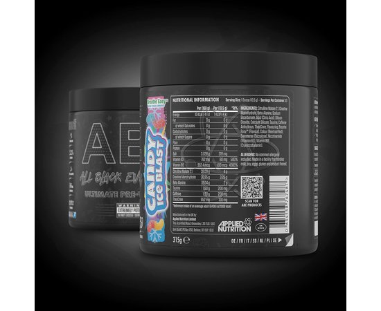 Applied Nutrition ABE - All Black Everything 315 g, Фасовка: 315 g, Смак: Candy Ice Blast / Цукерковий Морозний Вибух, image , зображення 2