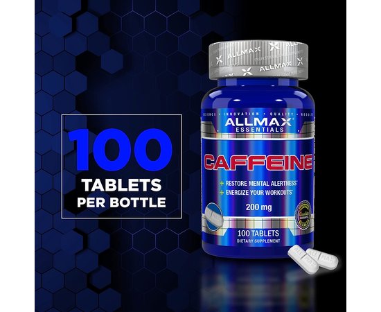 Allmax Caffeine 200 mg 100 tabs, image , зображення 5