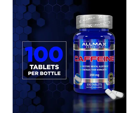 Allmax Caffeine 200 mg 100 tabs, Allmax Caffeine 200 mg 100 tabs , изображение 5 в интернет магазине Mega Mass