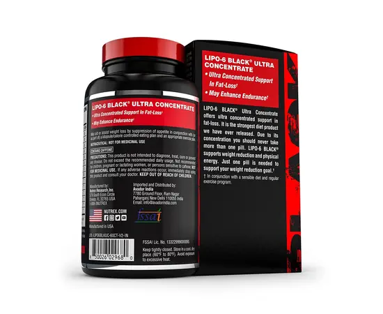 Nutrex Lipo-6 Black Ultra Concentrate 60 caps, image , зображення 3