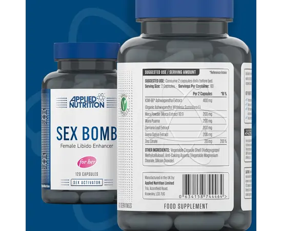 Applied Nutrition Sex Bomb Female Libido Enhancer (For Her) 120 caps, Applied Nutrition Sex Bomb Female Libido Enhancer (For Her) 120 caps , изображение 2 в интернет магазине Mega Mass