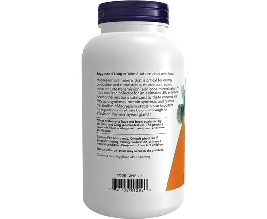 NOW Magnesium Citrate 200 mg 250 tabs, Фасування: 250 tabs, image , зображення 3