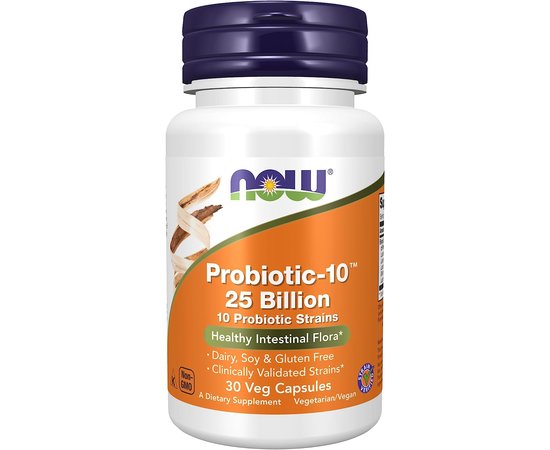 NOW Probiotic-10 25 Billion 30 caps, NOW Probiotic-10 25 Billion 30 caps  в интернет магазине Mega Mass