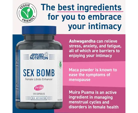 Applied Nutrition Sex Bomb Female Libido Enhancer (For Her) 120 caps, Applied Nutrition Sex Bomb Female Libido Enhancer (For Her) 120 caps , изображение 5 в интернет магазине Mega Mass
