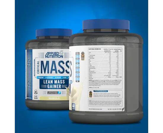 Applied Nutrition Critical Mass Professional 2400 g, Фасовка: 2400 g, Вкусы: Vanilla / Ваниль, Applied Nutrition Critical Mass Professional 2400 g, Фасовка: 2400 g, Вкусы: Vanilla / Ваниль , изображение 2 в интернет магазине Mega Mass