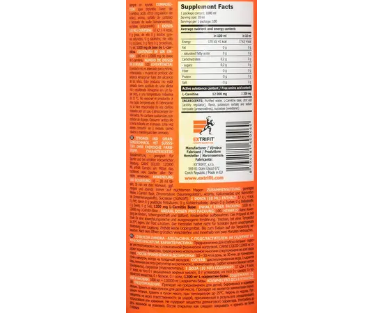 Extrifit Carni 120000 mg 1000 ml, Фасування: 1000 ml, Смак: Mojito / Мохіто, image , зображення 3