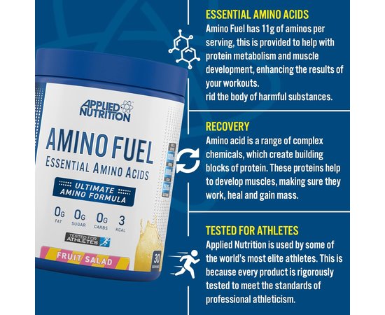 Applied Nutrition Amino Fuel 390 g, Фасовка: 390 g, Смак: Fruit Burst / Фруктовий Вибух, image , зображення 4
