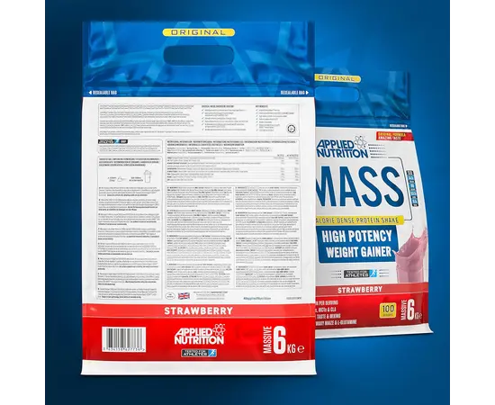 Applied Nutrition Critical Mass Original 6000 g, Фасовка: 6000 g, Вкусы:  Strawberry / Клубника, Applied Nutrition Critical Mass Original 6000 g, Фасовка: 6000 g, Вкусы:  Strawberry / Клубника , изображение 3 в интернет магазине Mega Mass