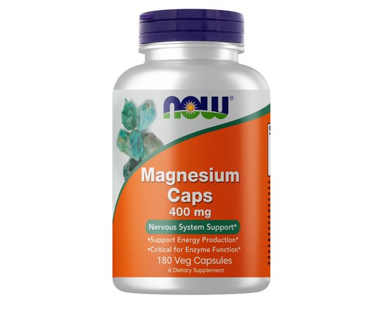 NOW Magnesium Caps 400 mg 180 Veg Capsules, NOW Magnesium Caps 400 mg 180 Veg Capsules  в интернет магазине Mega Mass
