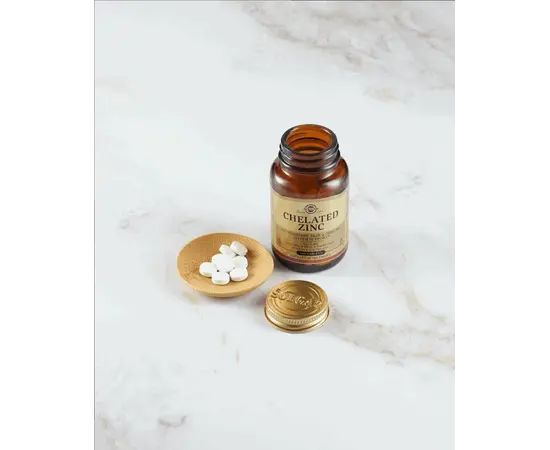 Solgar Chelated Zinc 100 tabs, image , зображення 3