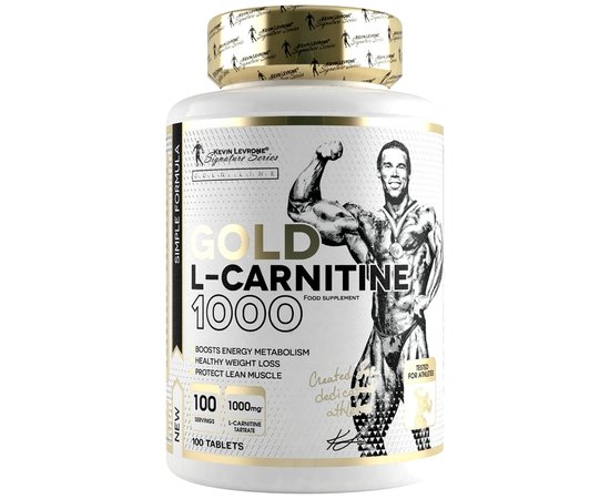 Kevin Levrone Gold L-Carnitine Tartrate 1000 mg 100 tabs, Фасовка: 100 tabs, image 