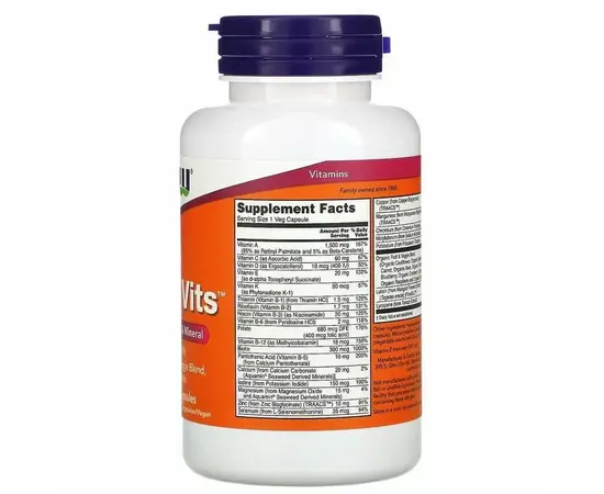NOW Daily Vits 120 caps, NOW Daily Vits 120 caps , изображение 2 в интернет магазине Mega Mass