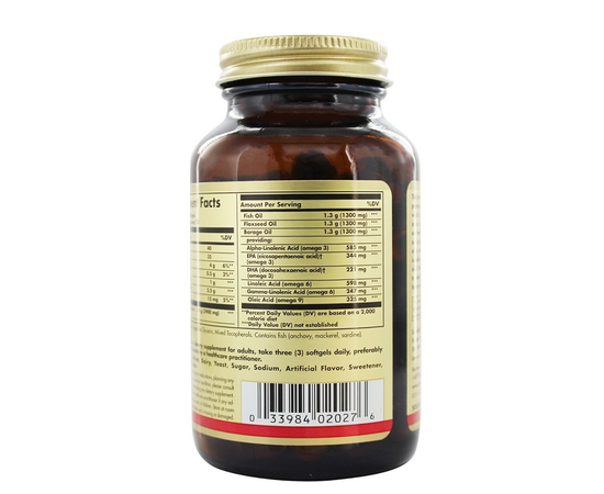 Solgar Omega 3-6-9 1300 mg 60 sofgels, Solgar Omega 3-6-9 1300 mg 60 sofgels , изображение 2 в интернет магазине Mega Mass