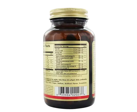 Solgar Omega 3-6-9 1300 mg 60 sofgels, image , зображення 2