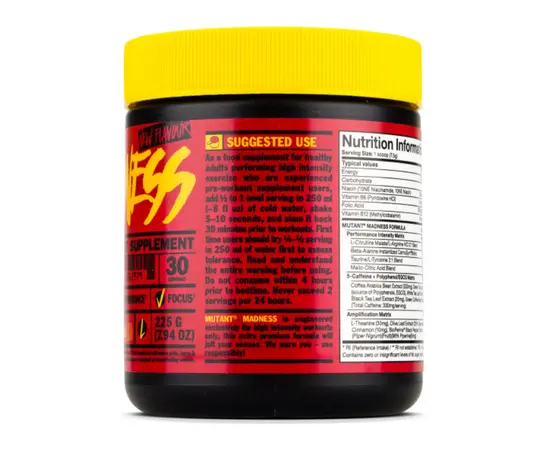 Mutant Madness 225 g, Фасовка: 225 g, Вкусы: Peach Mango / Персик Манго, Mutant Madness 225 g, Фасовка: 225 g, Вкусы: Peach Mango / Персик Манго , изображение 3 в интернет магазине Mega Mass