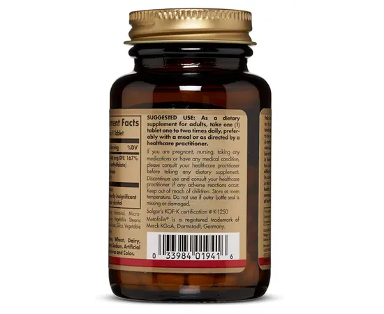 Solgar Folate 666 mcg DFE (400 mcg folate acid) 100 tabs, Фасування: 100 tabs, Коцентрація: 400 mcg, image , зображення 2