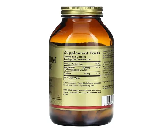 Solgar Magnesium Citrate 120 tabs, Фасування: 120 tabs, image , зображення 2