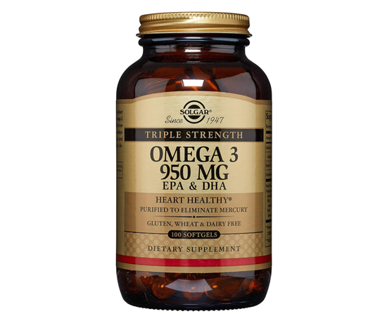 Solgar Omega 3 950 mg 100 softgels, Solgar Omega 3 950 mg 100 softgels  в интернет магазине Mega Mass