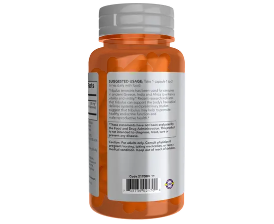 NOW Tribulus 500 100 caps, Концентрація: 500 mg, image , зображення 3