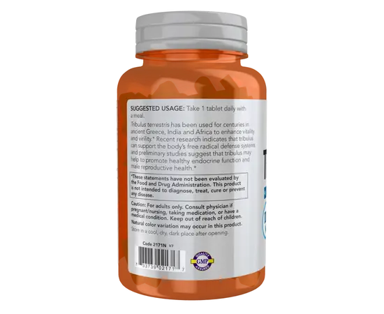 NOW Tribulus 1000 90 tabs, Концентрація: 1000 mg, image , зображення 3