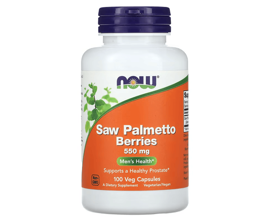 Now Saw Palmetto Berries 550 mg 100 veg caps, image 