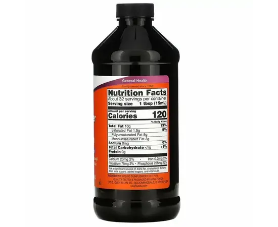 NOW Sunflower Liquid Lecithin 473 ml, image , зображення 2