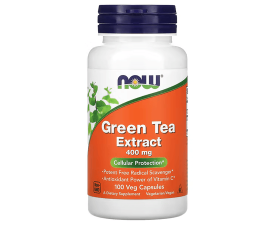 NOW Green Tea 400 mg 100 caps, image 