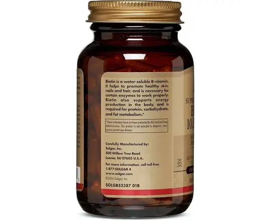Solgar Biotin 10,000 mcg 60 caps, Solgar Biotin 10,000 mcg 60 caps , изображение 4 в интернет магазине Mega Mass