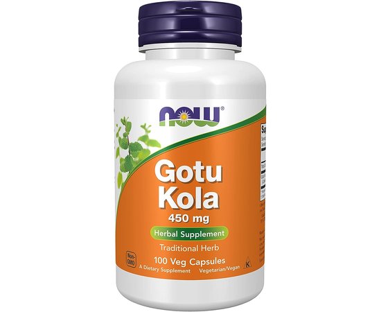 NOW Gotu Cola 450 mg 100 caps, image 