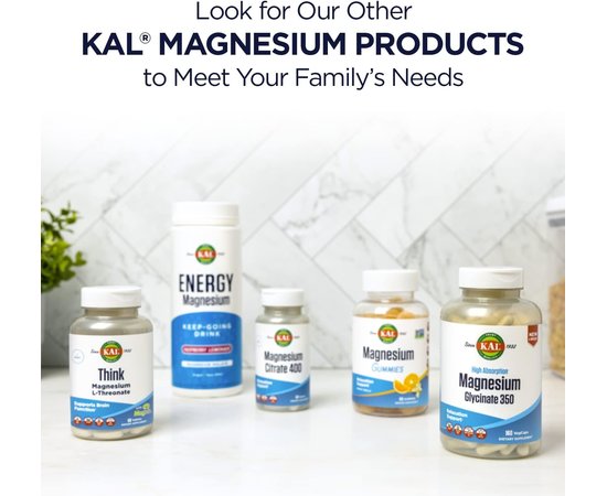 KAL Magnesium Glycinate 350 mg 160 caps, KAL Magnesium Glycinate 350 mg 160 caps , изображение 5 в интернет магазине Mega Mass