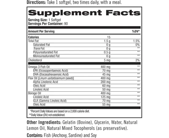 Natrol Omega 3-6-9 Complex 1200 mg 90 softgels Lemon, Фасування: 90 softgels, image , зображення 5