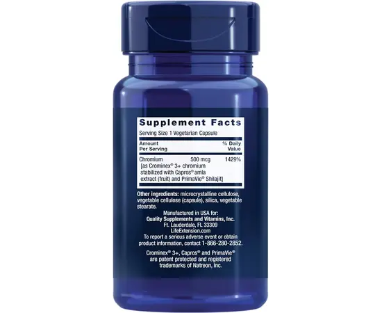 Life Extension Chromium 500 mcg 60 caps, image , зображення 2