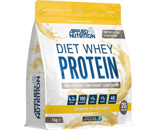Applied Nutrition Diet Whey Protein 1000 g, Фасовка: 1000 g, Смак: Banana Milkshake / Банановий Мілкшейк, image 