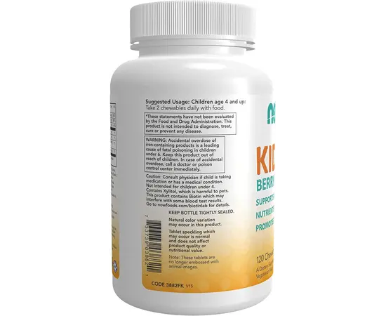 NOW Kid Vits Berry Blast 120 chewables, image , зображення 2