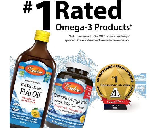 Carlson Fish Oil 1600 mg 200 ml Orange, image , зображення 5