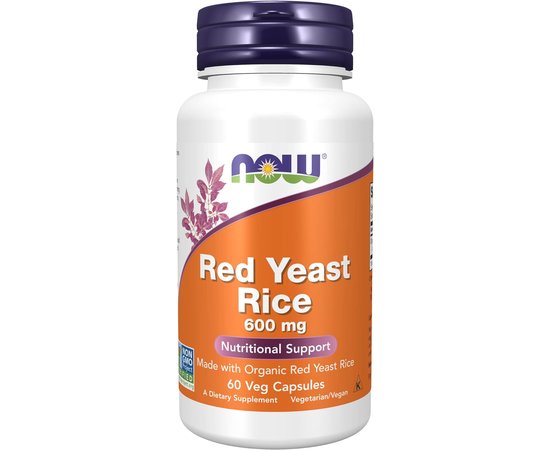 NOW Red Yeast Rice 600 mg 60 caps, image 
