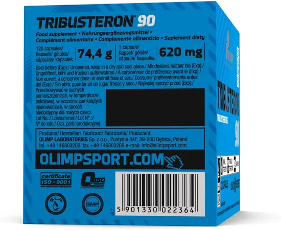 Olimp Tribusteron 90 120 caps, Фасування: 120 caps, Концентрація: 90%, image , зображення 2