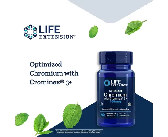 Life Extension Chromium 500 mcg 60 caps, image , зображення 4