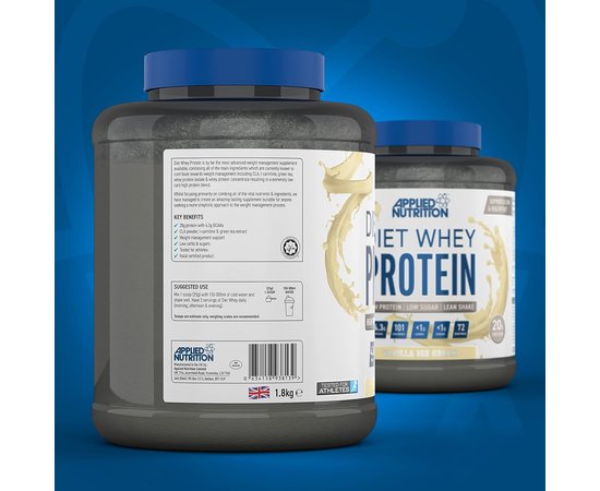 Applied Nutrition Diet Whey Protein 1800 g, Фасовка: 1800 g, Смак: Vanilla Ice Cream / Ванільне Морозиво, image , зображення 3