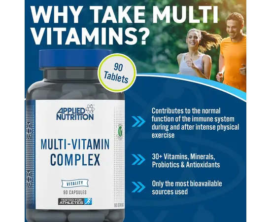 Applied Nutrition Multi - Vitamin Complex 90 caps, Applied Nutrition Multi - Vitamin Complex 90 caps , изображение 4 в интернет магазине Mega Mass