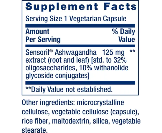Life Extension Ashwagandha 60 caps, Life Extension Ashwagandha 60 caps , изображение 3 в интернет магазине Mega Mass
