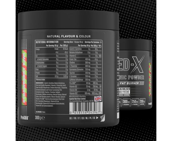 Applied Nutrition Shred - X Extreme Thermogenic 300 g, Фасовка: 300 g, Смак: Strawberry Kiwi / Полуниця Ківі, image , зображення 5