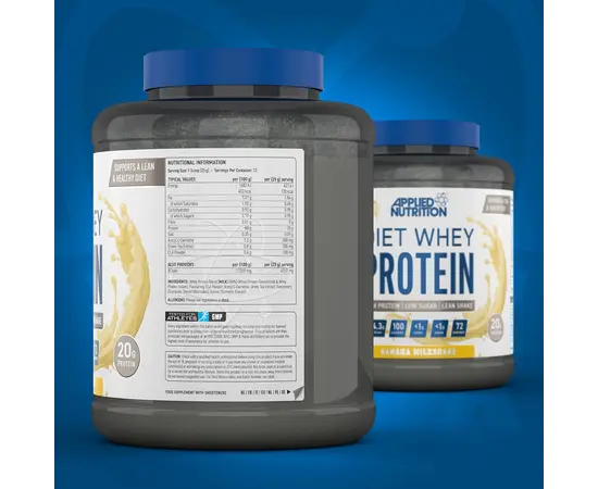 Applied Nutrition Diet Whey Protein 1800 g, Фасування: 1800 g, Смак: Banana Milkshake / Банановий Мілкшейк, image , зображення 2