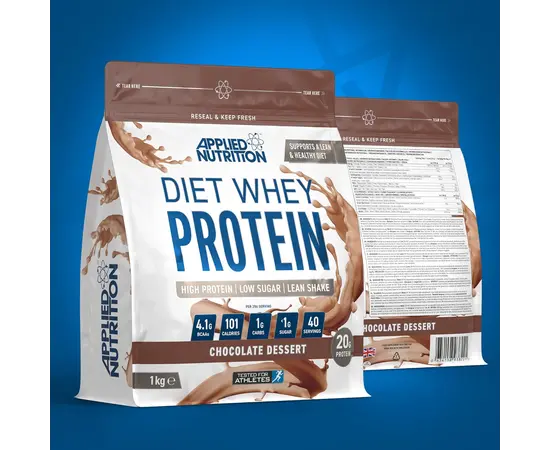 Applied Nutrition Diet Whey Protein 1000 g, Фасування: 1000 g, Смак: Chocolate Dessert / Шоколадний Десерт, image , зображення 2