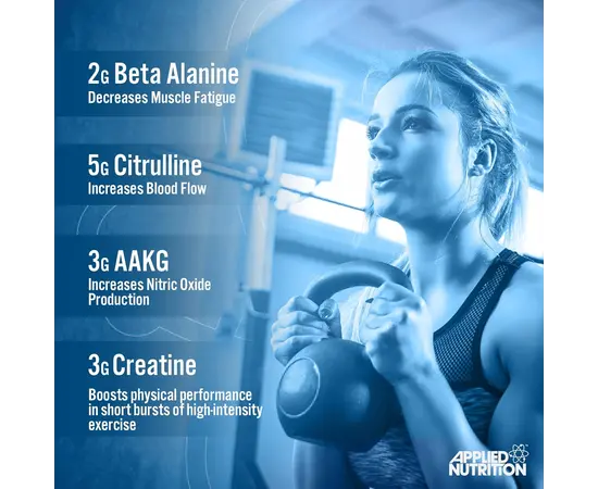 Applied Nutrition Pump Pre - Workout 3G Zero Stim 375 g, Фасовка: 375 g, Вкусы: Icy Blue Raz / Ледяная Голубая Малина, Applied Nutrition Pump Pre - Workout 3G Zero Stim 375 g, Фасовка: 375 g, Вкусы: Icy Blue Raz / Ледяная Голубая Малина , изображение 3 в интернет магазине Mega Mass