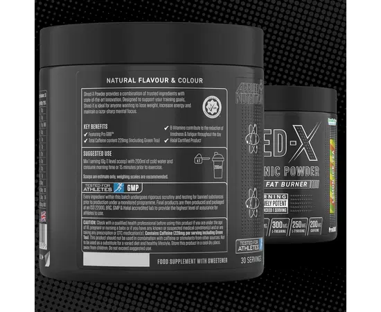 Applied Nutrition Shred - X Extreme Thermogenic 300 g, Фасовка: 300 g, Вкусы: Lemon Ice Tea / Лимонный Чай со Льдом, Applied Nutrition Shred - X Extreme Thermogenic 300 g, Фасовка: 300 g, Вкусы: Lemon Ice Tea / Лимонный Чай со Льдом , изображение 4 в интернет магазине Mega Mass