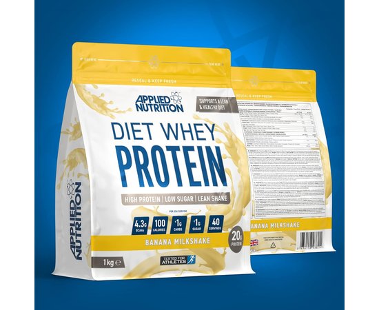 Applied Nutrition Diet Whey Protein 1000 g, Фасовка: 1000 g, Смак: Banana Milkshake / Банановий Мілкшейк, image , зображення 2